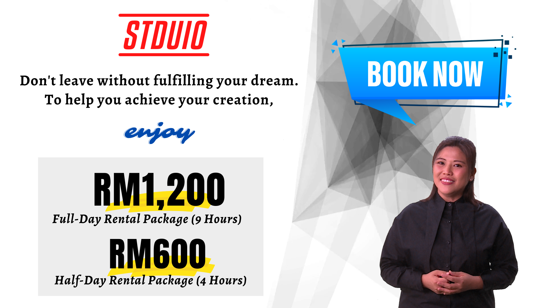 STDUIO Green screen studio rental price